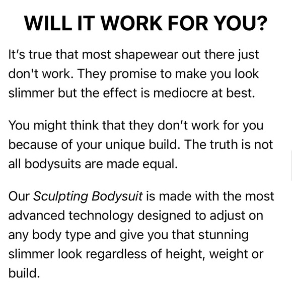 Luxmery Sculpting Shapewear Bodysuit - size XS/S - Picture 10 of 16